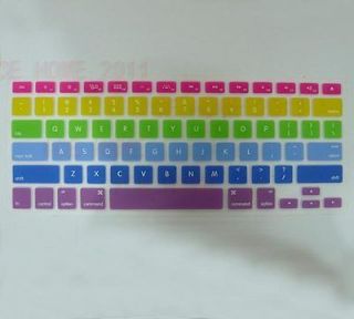 Rainbow Silicone Keyboard Cover Skin for MacBook Pro 13 15 17
