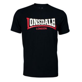 New LONSDALE Two Tone Black T Shirt Skinhead Oi Mod Punk Ska Boxing 