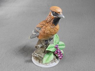   ROYAL CROWN Collectible Porcelain J Byron CEDAR WAXWING Bird Figurine