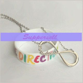 One Direction Directioner Necklace with white colorful bracelet