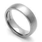 6MM Comfort Fit Titanium Wedding Band Satin Finished Classic Domed 