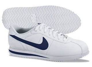Nike Cortez LEATHER SNEAKERS WHITE BLK 