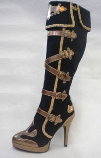   Egyptian Muskateer Marie Antoinette Pirate Costume Boots size 10 11