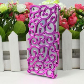 Electroplating Hollow Pattern Hard Back Case Cover for Apple iPhone 5 