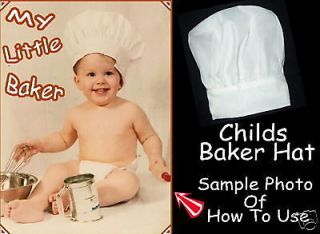 NEW~ COTTON COOKS CHEF HAT / CAP ~ Baby photo Posing photography poser 