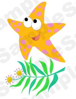 SEA LIFE STAR FISH TURTLES BABY NURSERY CHILDRENS WALL STICKERS DECALS