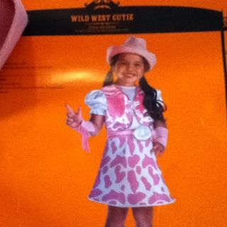 Wild West 2T Pink Cowboy Hat Cowgirl Outfit Costume Girls Infant Size 