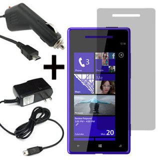 Clear LCD Screen Protector Film Guard For HTC Windows Phone 8X +Car 