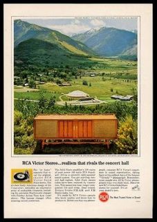 1965 Aspen Colorado photo RCA Victor console stereo vintage print ad