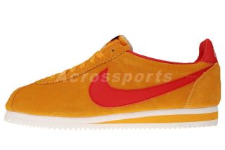 Nike Classic Cortez SE VNTG Canyon Gold Suede Red Mens Vintage Shoes 