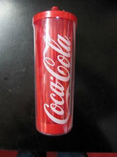 Coca Cola Straw Dispenser with 100 Straws   NIP FREE SHIPPING