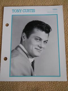 TONY CURTIS ATLAS MOVIE STAR PICTURE BIOGRAPHY CARD