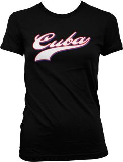 Cuba Flag Baseball Font Design Cuban National Ethnic Pride Juniors T 