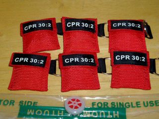 100 Red CPR Mask with Keychain Face Shield key !!Ships from the United 