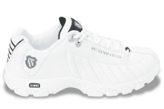 SWISS ST329 WHITE BLACK SILVER MENS Cross Training Shoes