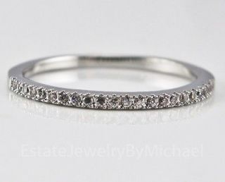   Diamond Cut White Sapphire Sterling 925 Wedding Band Ring   Size 6.5