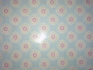 DAISY DUCK EGG PVC OILCLOTH FABRIC WIPE CLEAN TABLECLOTH CO click for 