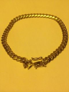 Cuban Link 14kt. Solid 9 Real Gold Bracelet 21.3 grams