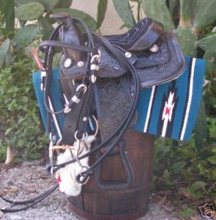 Miniature Mini Horse 8 Leather Saddle UPGRADED Package