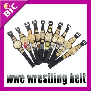 10 X WWE Wrestling Championship Toy Action Figure Belt