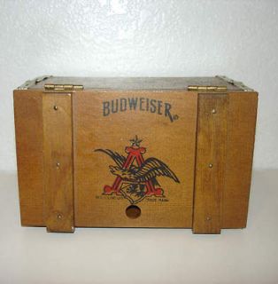 Vintage Anheuser Busch BUDWEISER Small Wooden Box Crate Since 1876