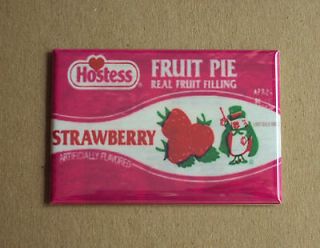 Strawberry Fruit Pie FRIDGE MAGNET sign wrapper candy advertisement 