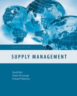 Supply Management by David N. Burt, Donald W. Dobler, Sheila D 