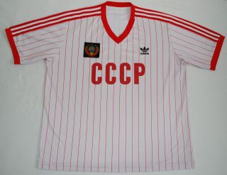 USSR/RUSSIA/CC​CP ADIDAS ORIGINALS AWAY FOOTBALL SHIRT (SIZE XL)