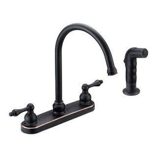 Designers Impressions Oil Rubbed Bronze Kitchen Faucet with Sprayer 