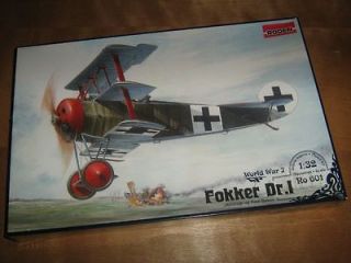 Roden 1/32 Fokker DRI ace Red Baron Richthofen WWI triplane model kit