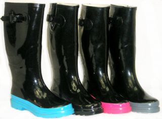 SO CUTE! Flat GALOSHES WELLIES RUBBER RAIN Boot Riding Hunter Style 