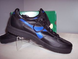 Diadora New Black W/ Blue Skate Tennis Style Sneaker Men US 14