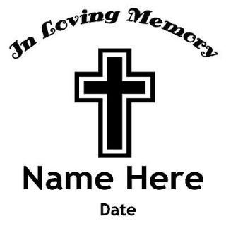 NEW Screen Printed TShirt In Loving Memory Cross Religious S 3XL Free 