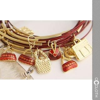 Red Cute Japan Red and Gold Handbag Costume Bracelets Bangle FREE SHIP 