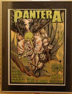 PANTERA MORBID ANGEL SOULFLY 2001 HAND SIGNED NUMBERED ALLEN JAEGER 