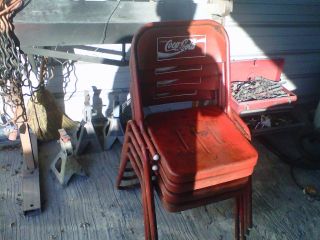 Coca cola chair Original Metal Unrestored