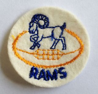 Los Angeles LA Rams Football Vintage Iron on Clothing Patch 2 inches 