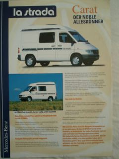La Strada Mercedes Carat Motorhome brochure 1999 German