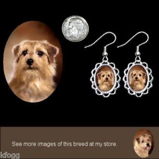 Norfolk Terrie DOG Filigree Earrings PRETTY JEWELRY