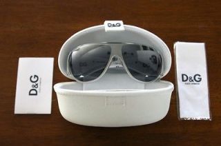 New Dolce & Gabbana Sunglasses Silver/White With Case & Cleansing 