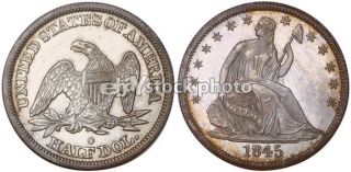 1845, Seated Liberty Half Dollar
