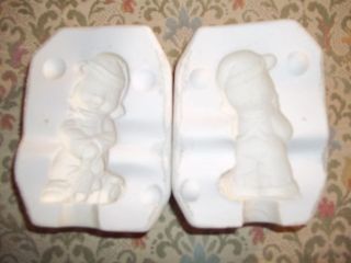 BEAR WITH DOLL ORNAMENT★USED CERAMIC MOLD★