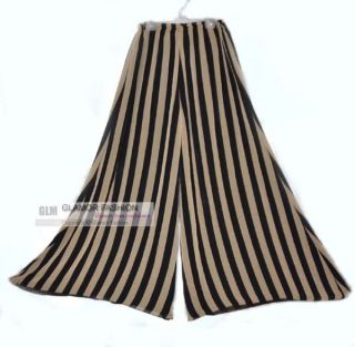 Stirpe Chiffon Palazzo Pants Split Skirt XS~3XL #GF437