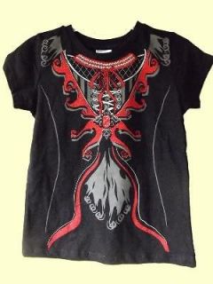   Vampire Gothic Corset Black T Shirt Costume New Halloween Dress Up