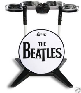  Beatles Rock Band Ludwig Wireless Drum Kit Set& Dongle PlayStation 3