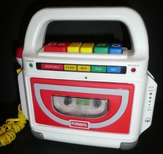 1993 Playskool Cassette Tape Player Recorder with Microphone Vintage
