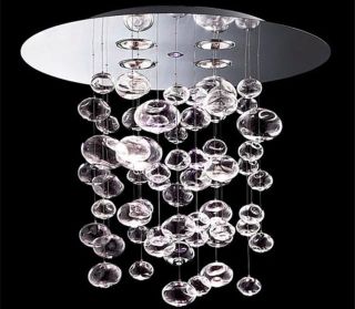 60cm   Murano Due Bubble Glass Chandelier Suspension Light Pendant 