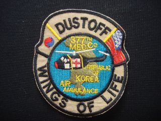 Korea War Patch US 377th Medical Company DUSTOFF WINGS OF LIFE