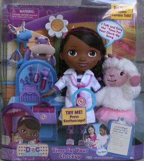 Disney Doc McStuffins Time For Your Check Up Doll & Talking Lambie New 