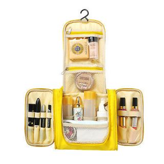 LYCEEM New Yellow Girl Makeup Cosmetic Travel Hanging Toiletry Bag Kit 